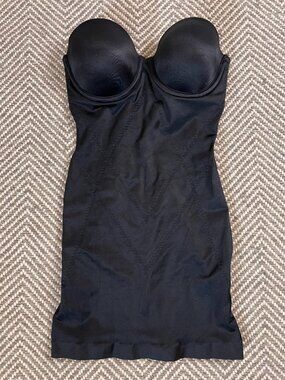 Victoria's Secret Power‎ Figure Cupped Shaping Slip Black Body Shaper Dress 32D